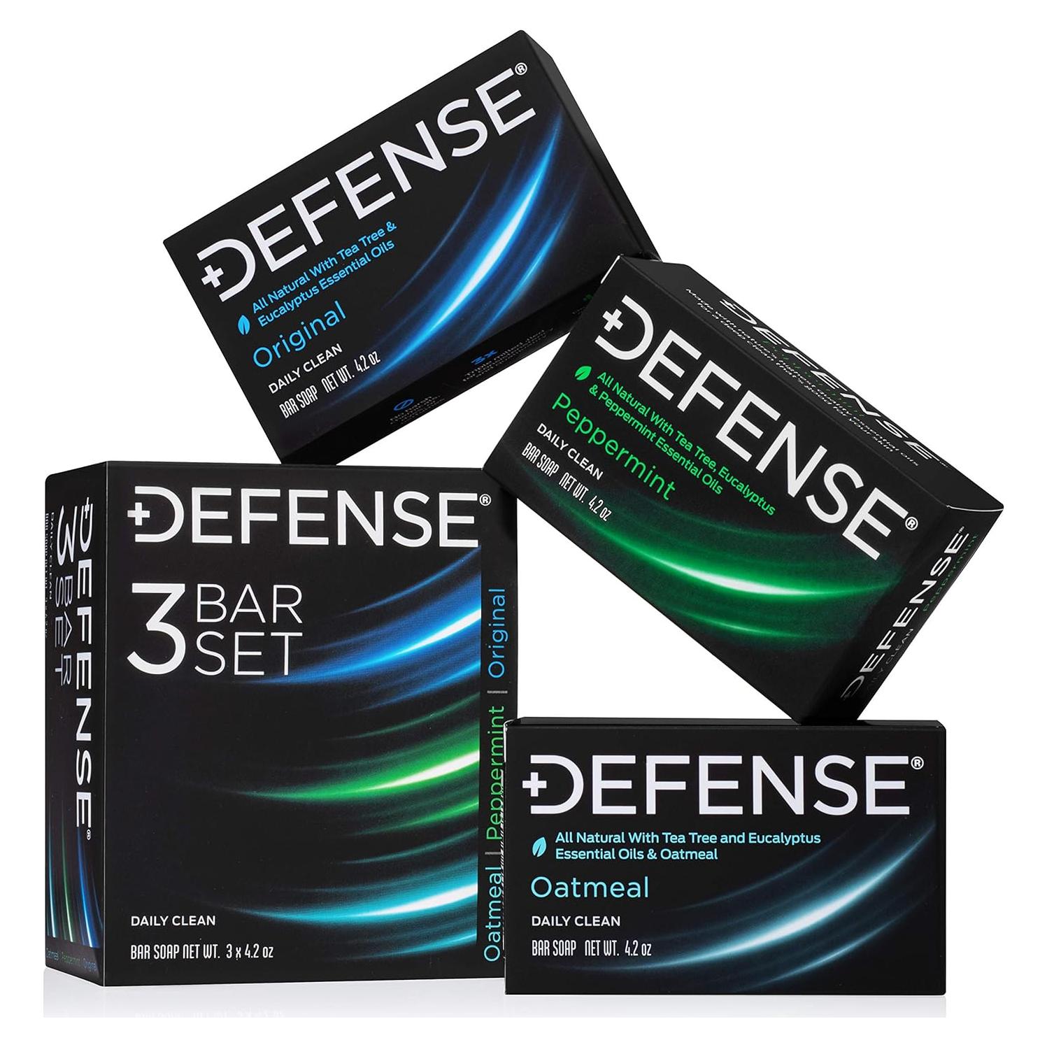 Jabón Natural en Barra Defense Soap - Set de 3 Variedades