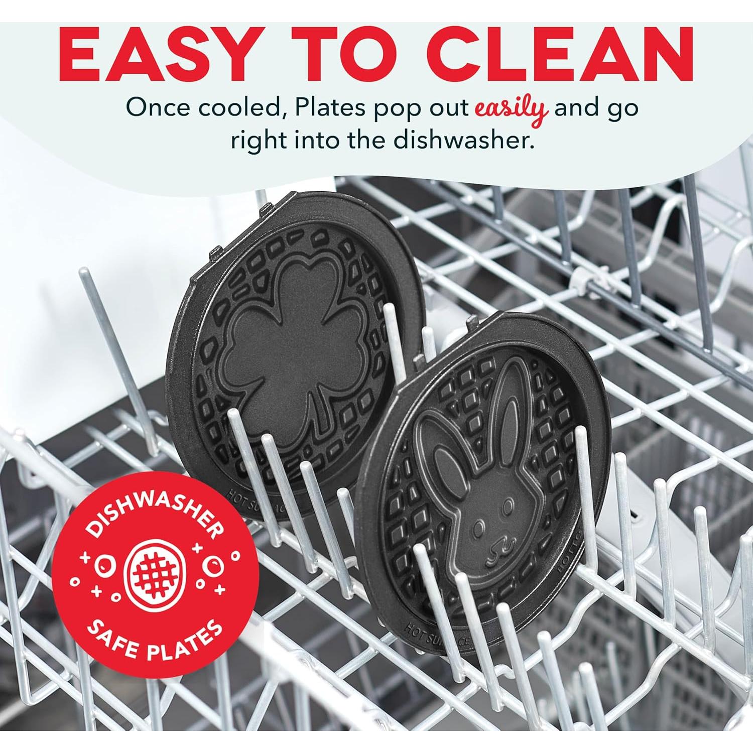 Placas Antiadherentes Removibles 10.16 cm DASH para Waffles