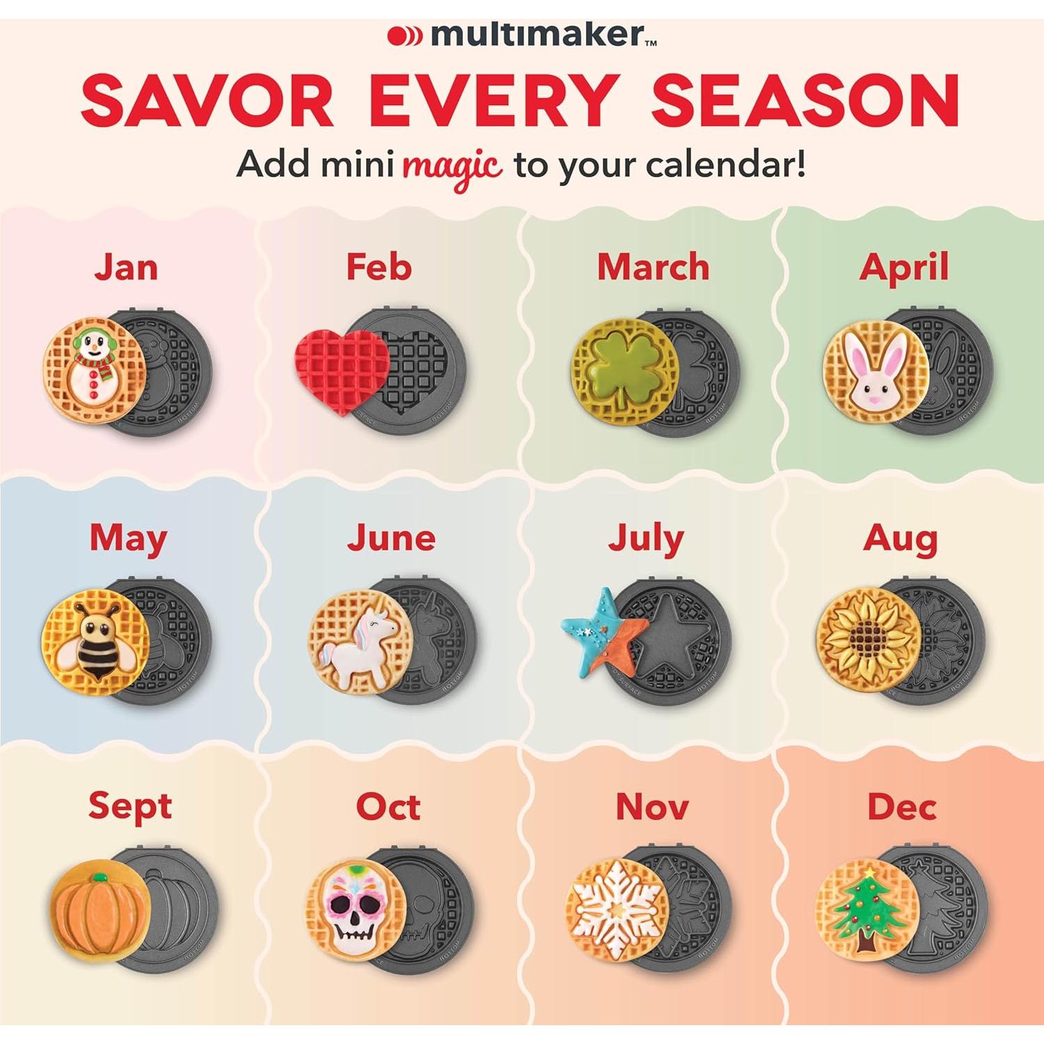 Placas Antiadherentes Removibles 10.16 cm DASH para Waffles