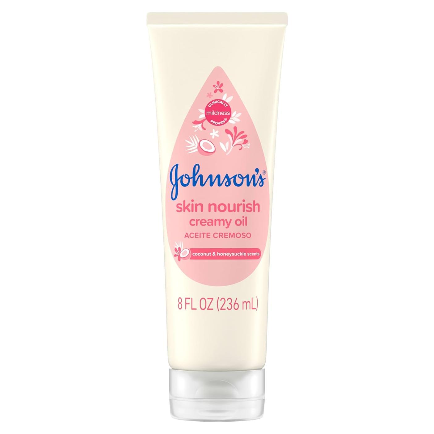 Crema Aceite Hidratante Johnson 236 ml Piel Seca Coco Madreselva