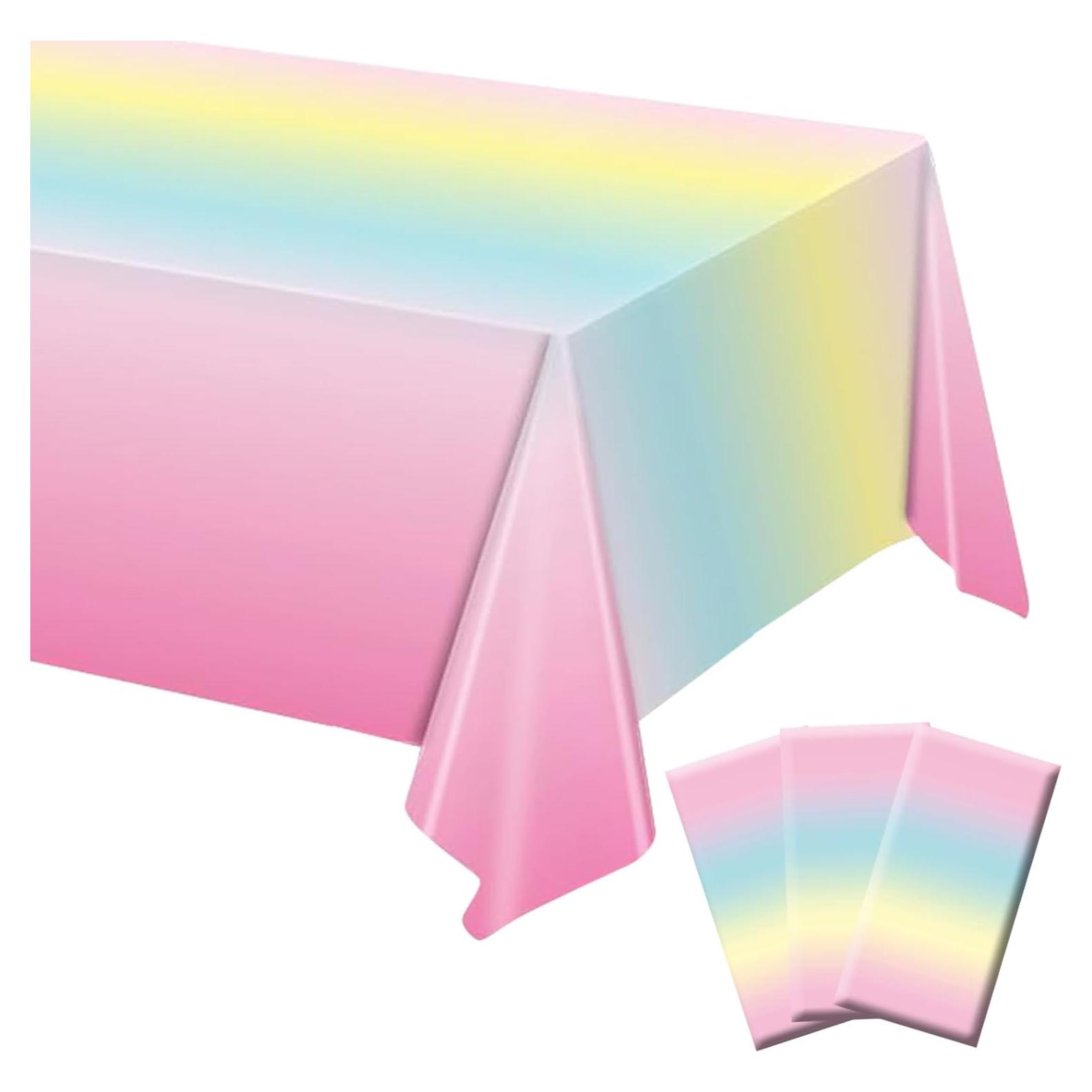 Paquete de 3 Manteles Arcoíris BHEYA 137x274 cm Fiesta