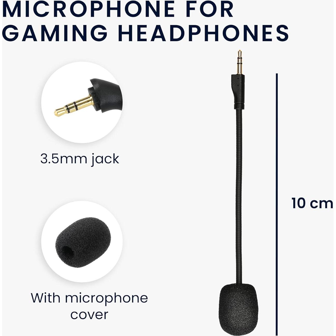 Micrófono de Reemplazo kwmobile para Auriculares Logitech G Pro X - Negro