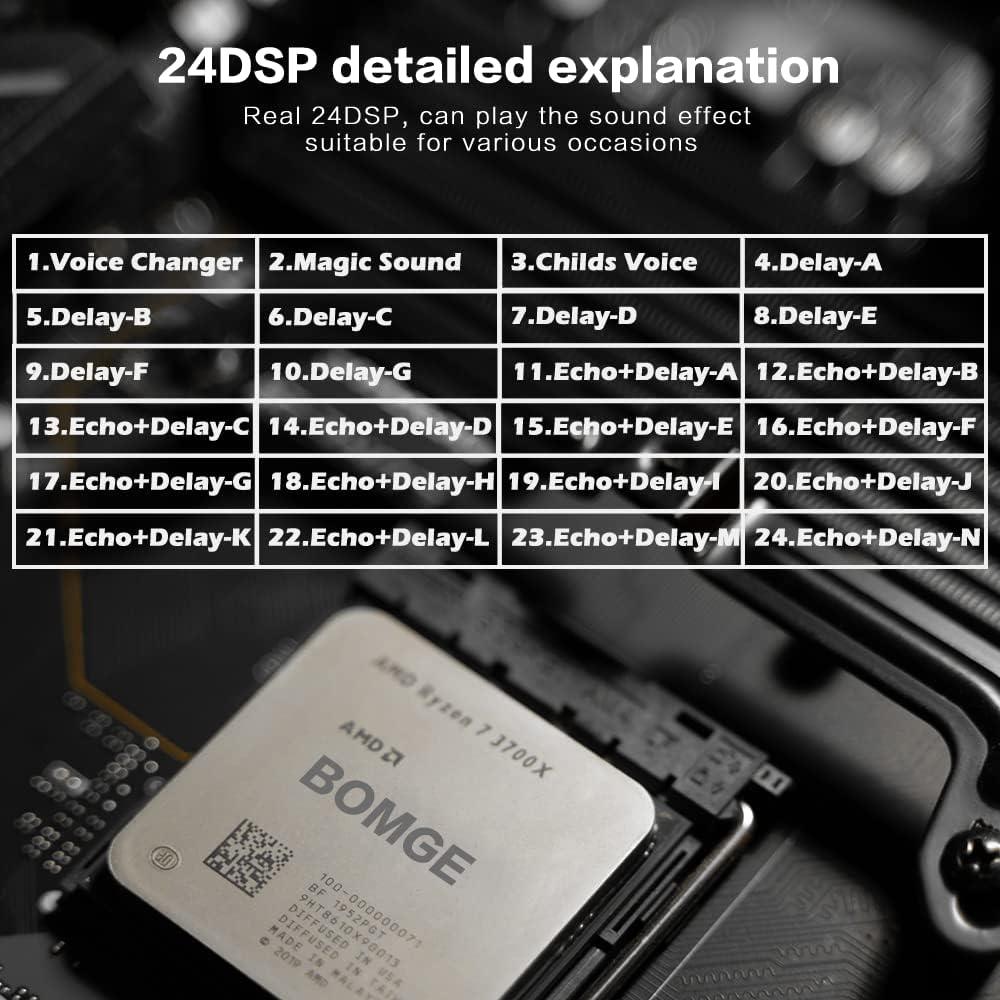 Mezclador de audio BOMGE 8 canales USB Bluetooth 48V DSP