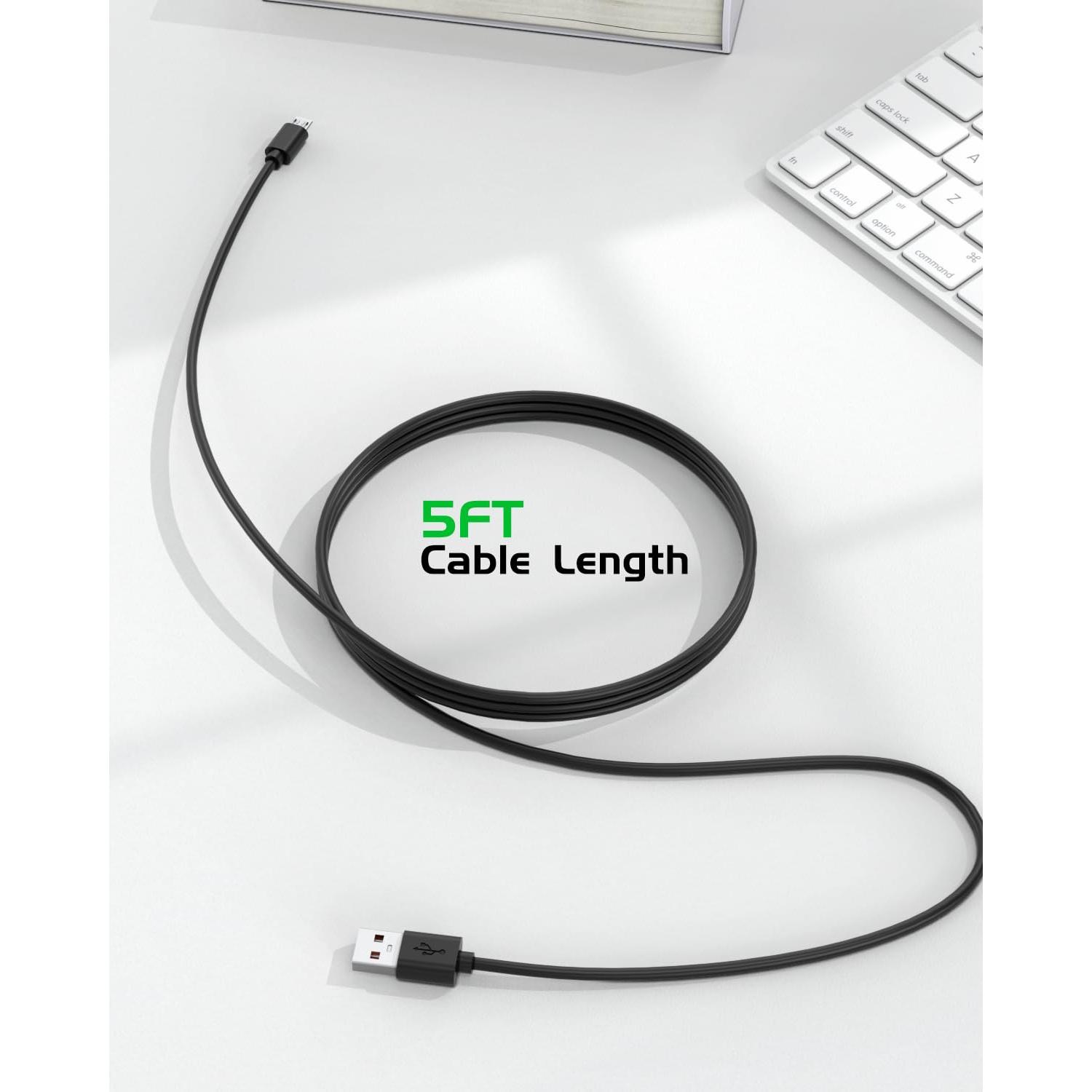 Cable de Carga Micro USB Superer 1.52m para PS4 Xbox Roku