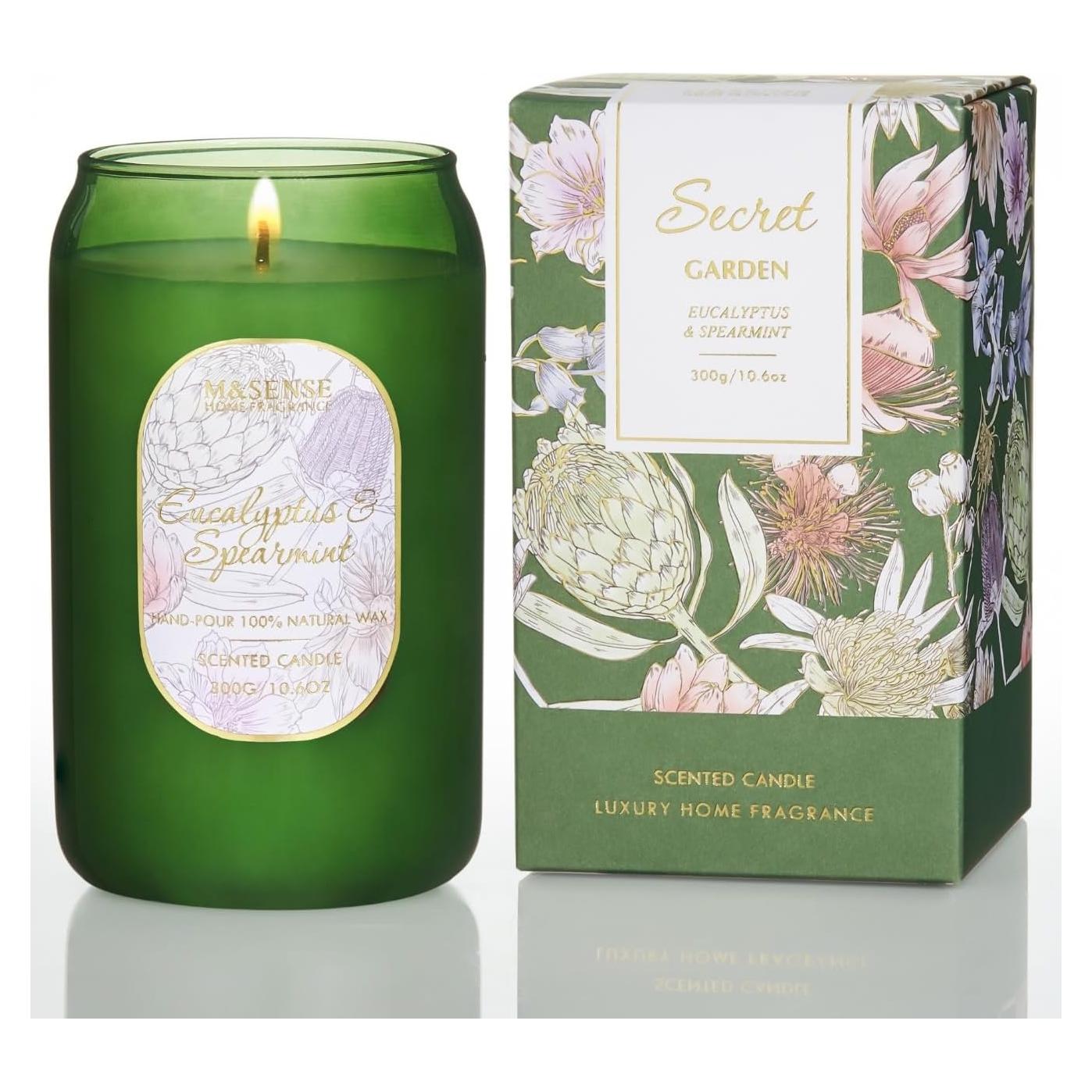 Vela Aromática M&SENSE Eucalipto y Menta 300g - 60 Horas