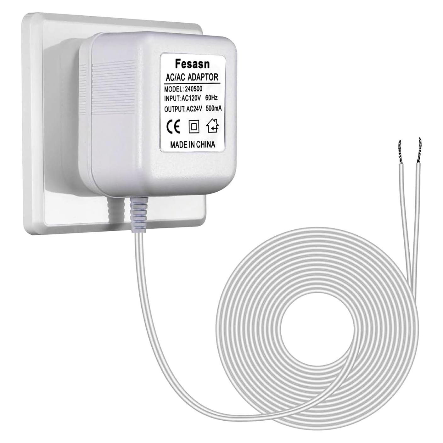 Adaptador de Alimentación 24V CA Fesasn para Timbres y Termostatos