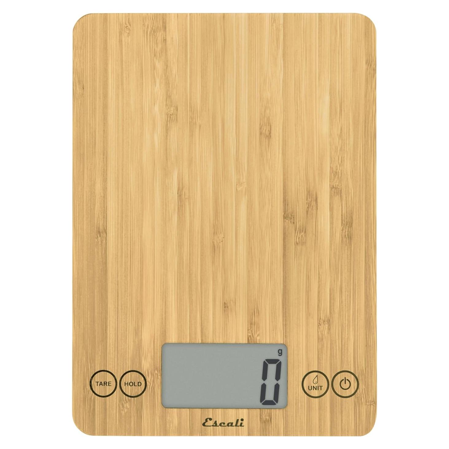 Balanza Digital de Cocina Escali Arti 6.8kg Bambú Táctil