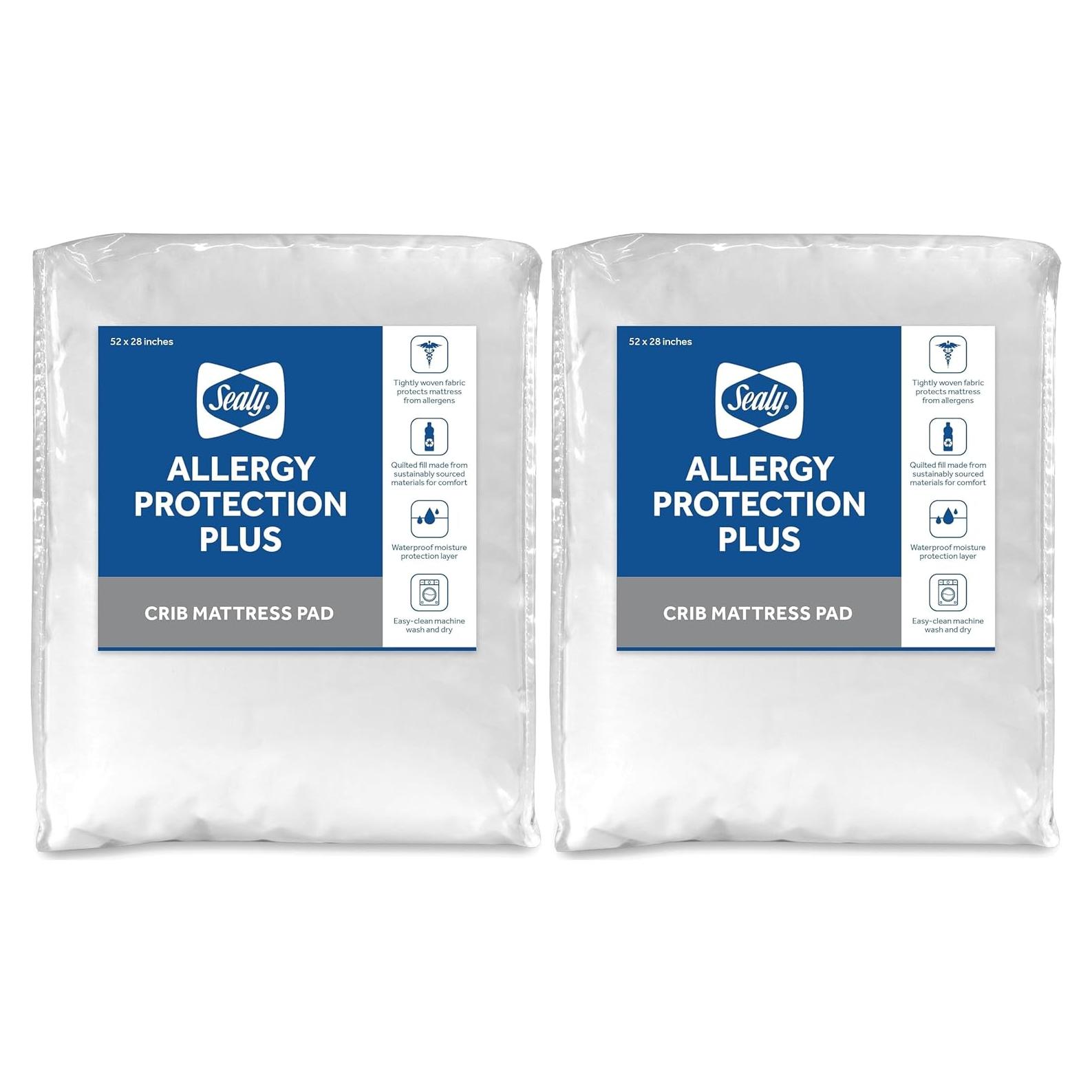 Protector de colchón impermeable Sealy Baby 132x71 cm - Blanco