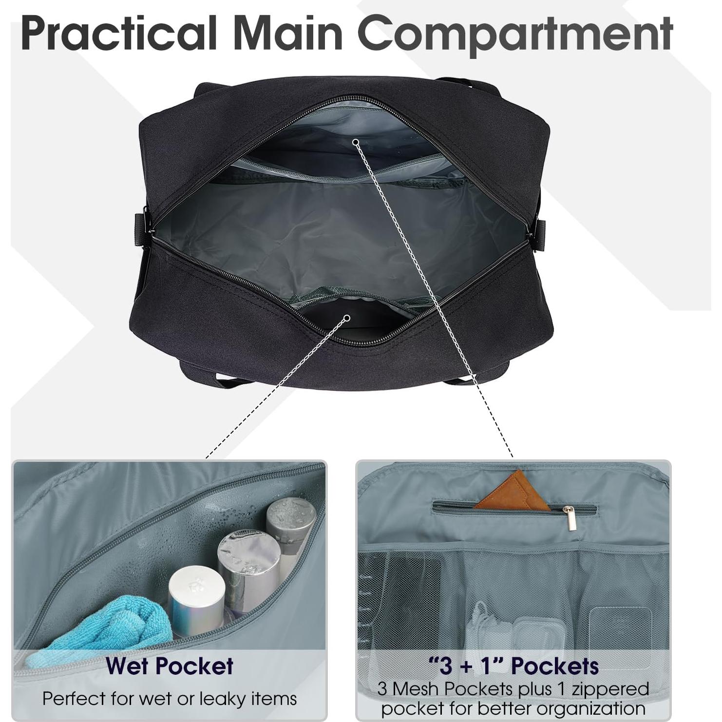 Bolsa de mano Narwey 44x19x30 cm para viaje y gimnasio