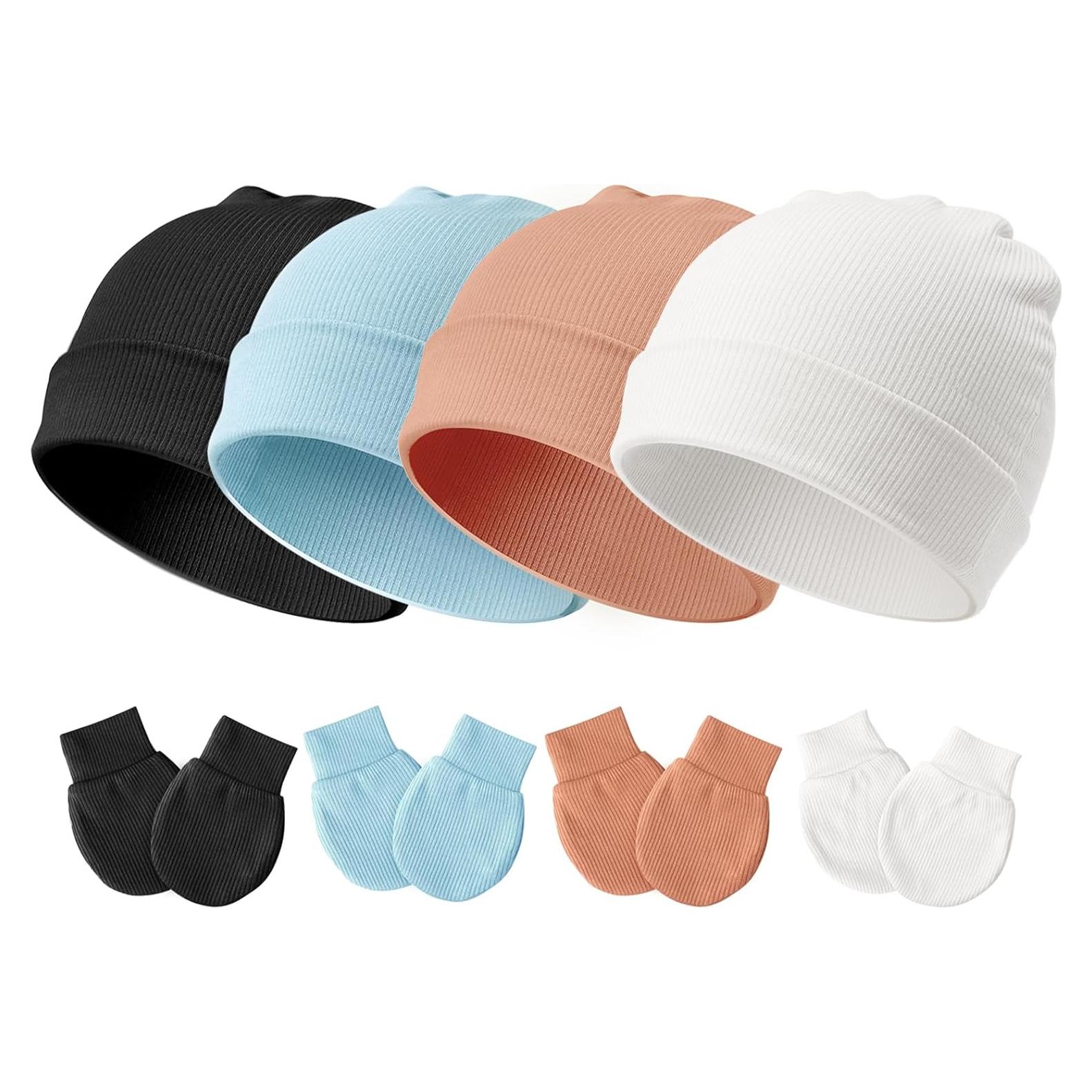 BQUBO Gorro y Manoplas para Bebé 0-6 Meses Unisex