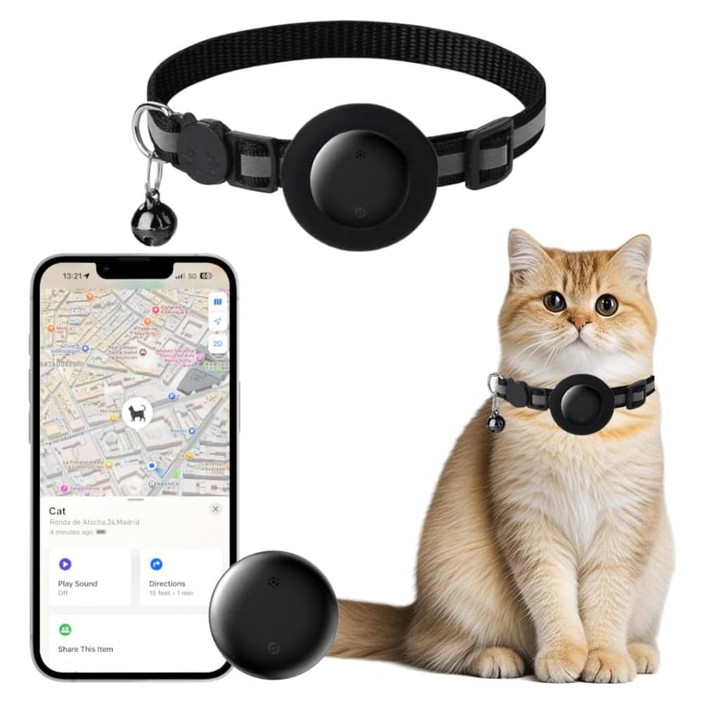 Collar para Gato GPS YGHFC Negro Impermeable iOS
