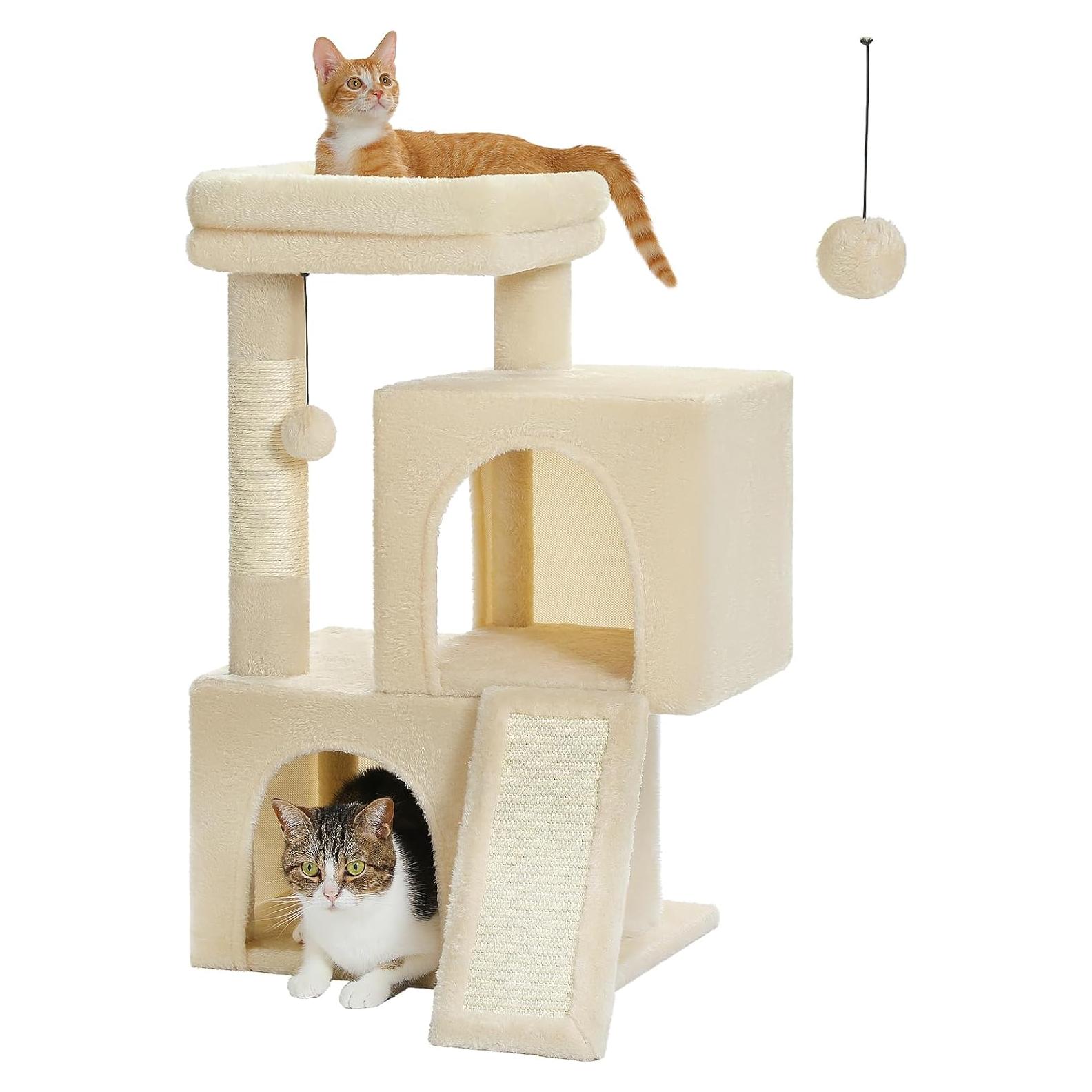 Árbol para Gatos PAWZ Road 76 cm con Duales Condominios Beige