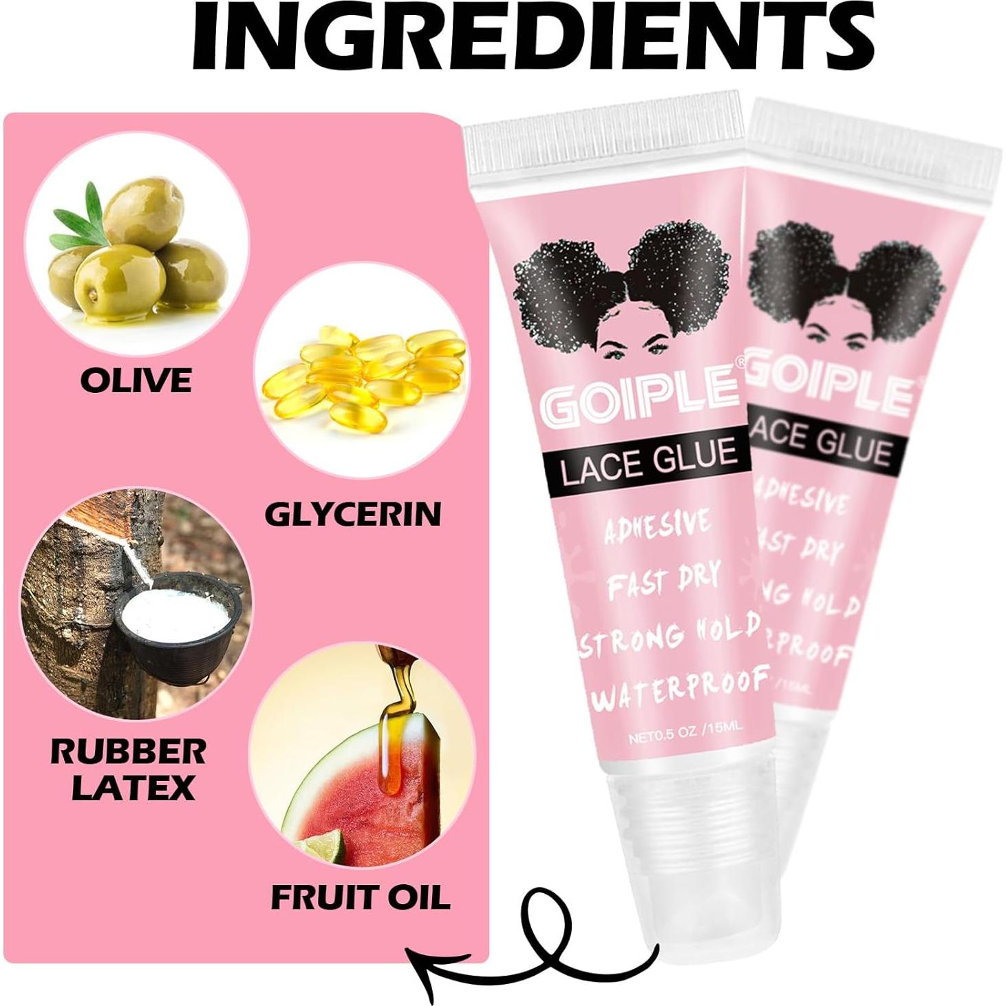 Pegamento para Pelucas de Encaje Frontal GOIPLE CARE 4PCS 14g