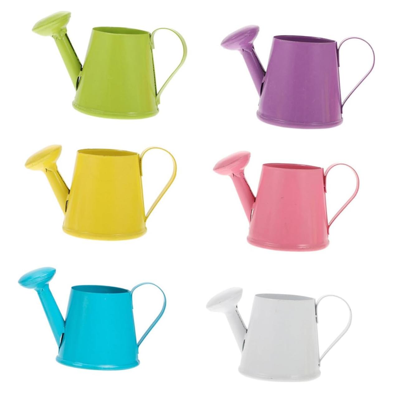 Kisangel Mini Regaderas de Hierro 6pcs Color Surtido 8.5x4.7cm