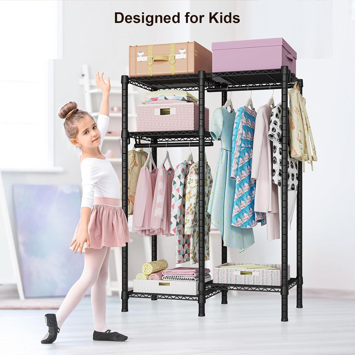 Perchero Ulif F1 Ajustable y Portátil para Niños 79.3x30x121.9cm