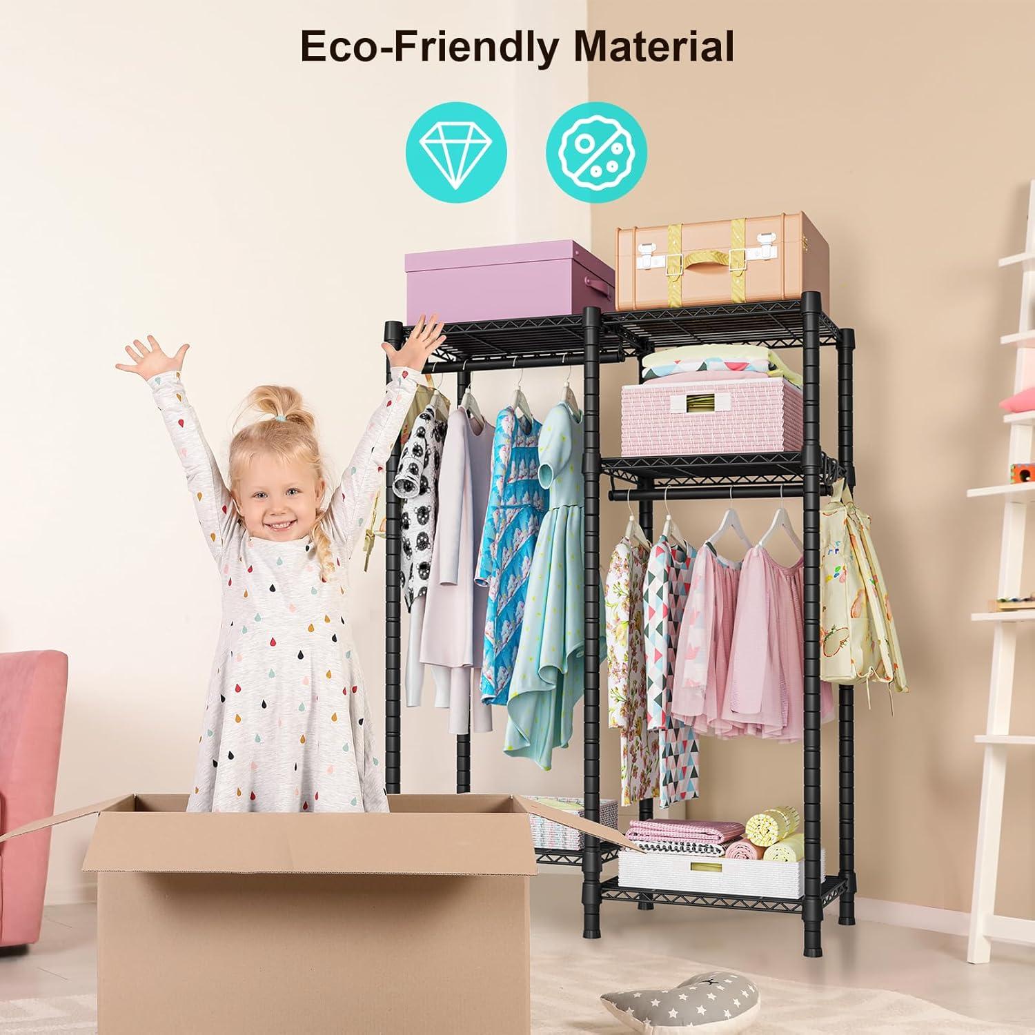 Perchero Ulif F1 Ajustable y Portátil para Niños 79.3x30x121.9cm