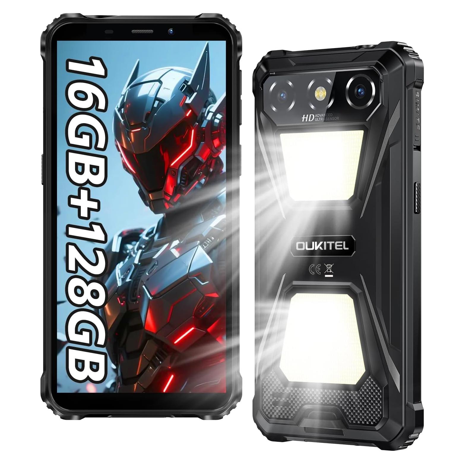 OUKITEL G5 Teléfono Resistente 16GB RAM 128GB Negro