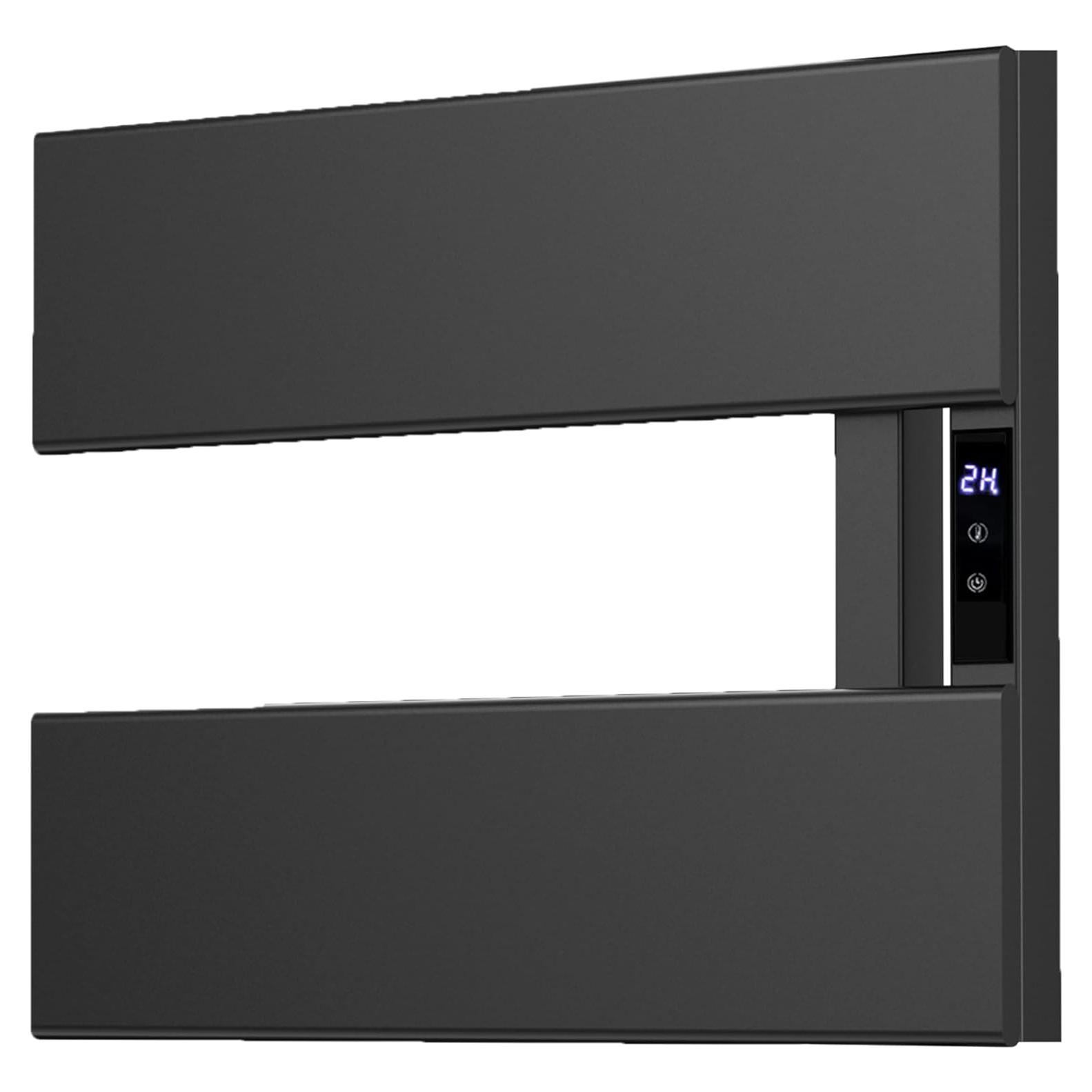 Soporte de Toallas Calentado Eléctrico EIKANIOS 2Bar Negro