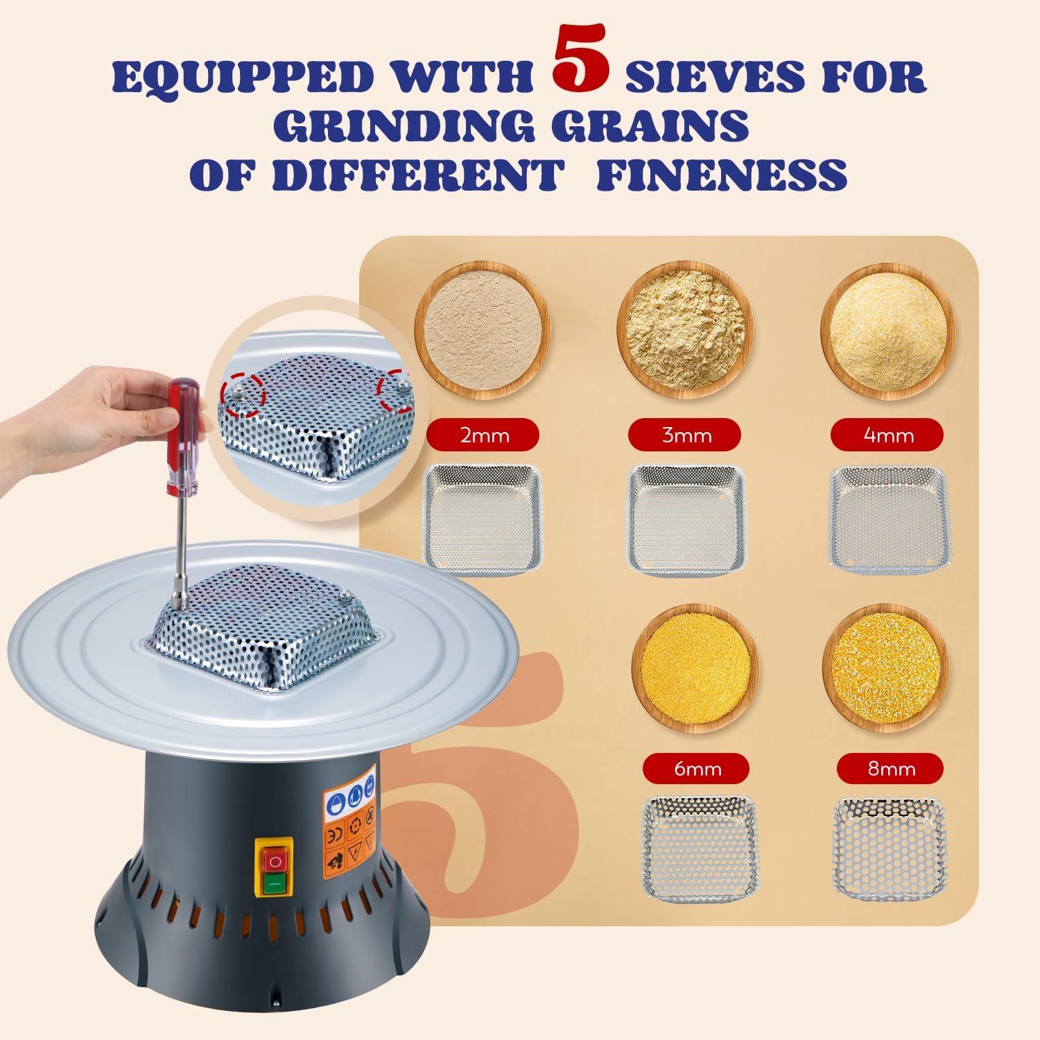 Molinillo Eléctrico de Granos Moongiantgo 25L 1300W Multiusos