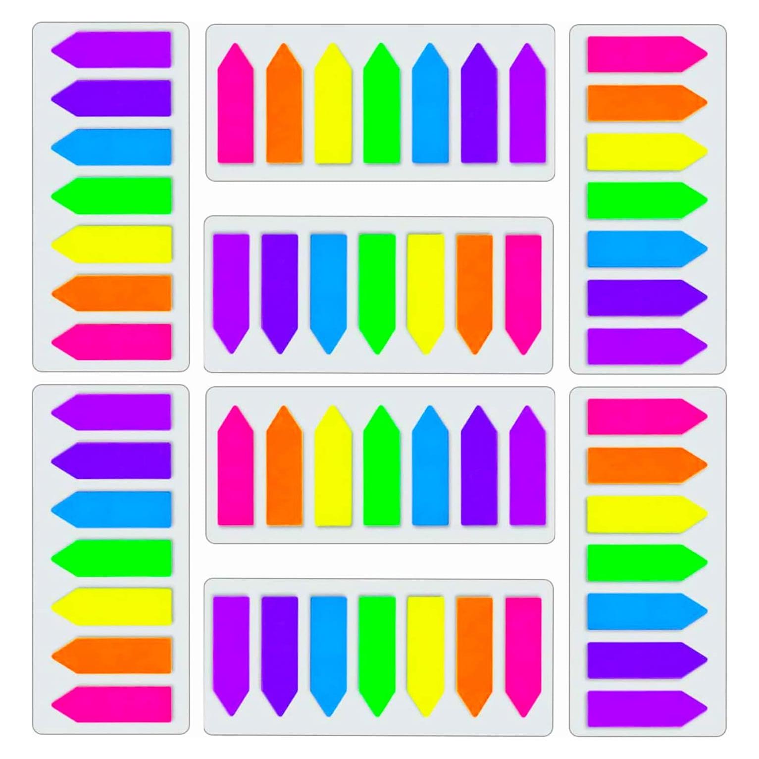 Banderas Adhesivas de Notas Cayxenful 1120 Pcs 7 Colores