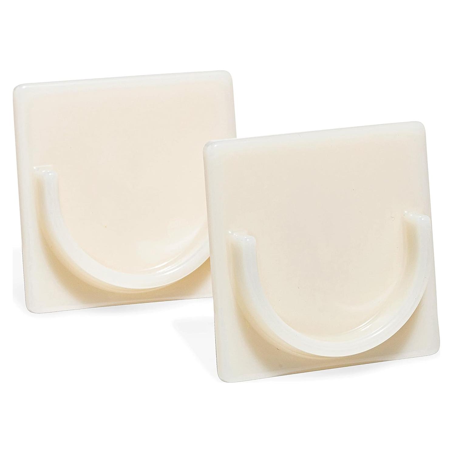 Soporte Adhesivo para Varilla de Cortina de Ducha Adherion - Crema