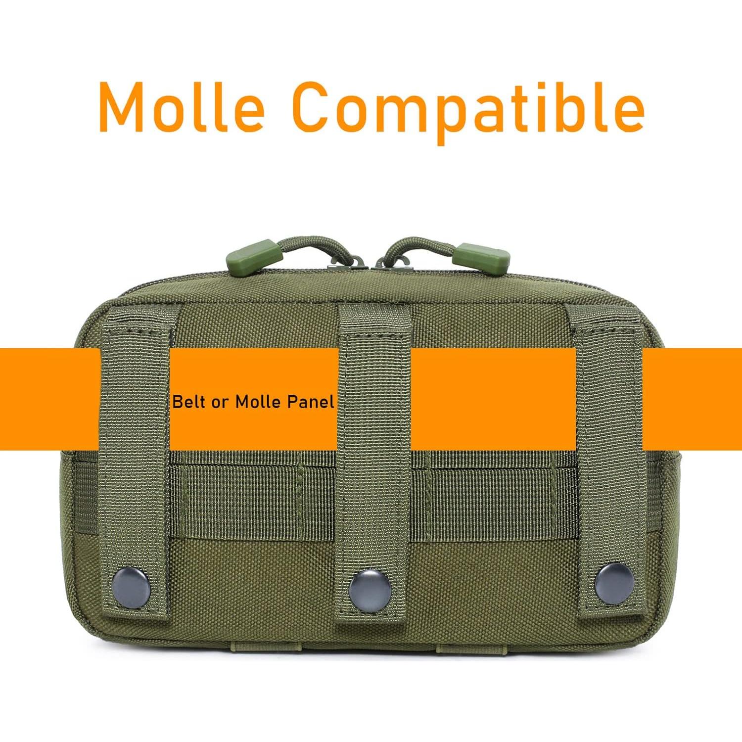 Bolsa Administrativa Molle Táctica Atwilltap Verde 22x13cm