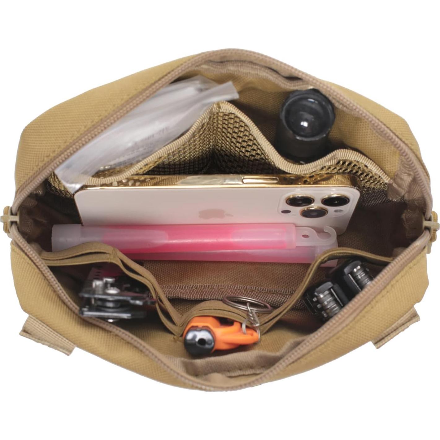 Bolsa Administrativa Molle Táctica Atwilltap Verde 22x13cm