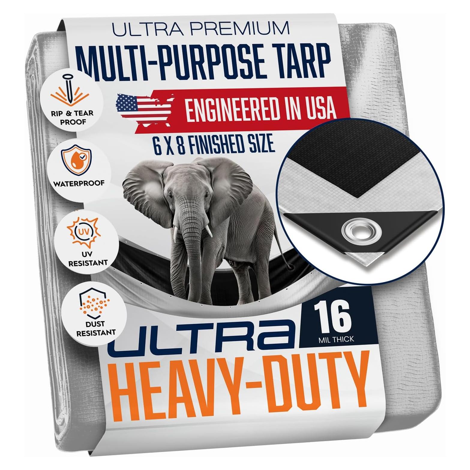 Lona Plástica Impermeable KING-A-MA-JIGS 1.83x2.44m 16 Mil