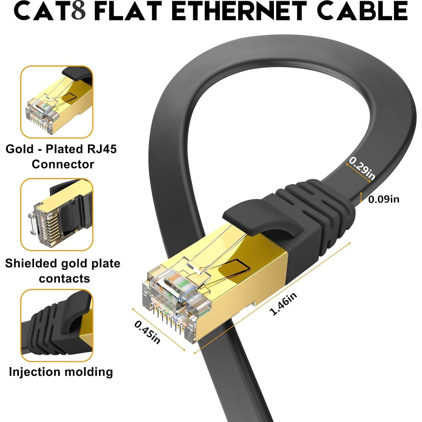 Cable Ethernet Ercielook CAT8 0.91 m Alta Velocidad S/FTP