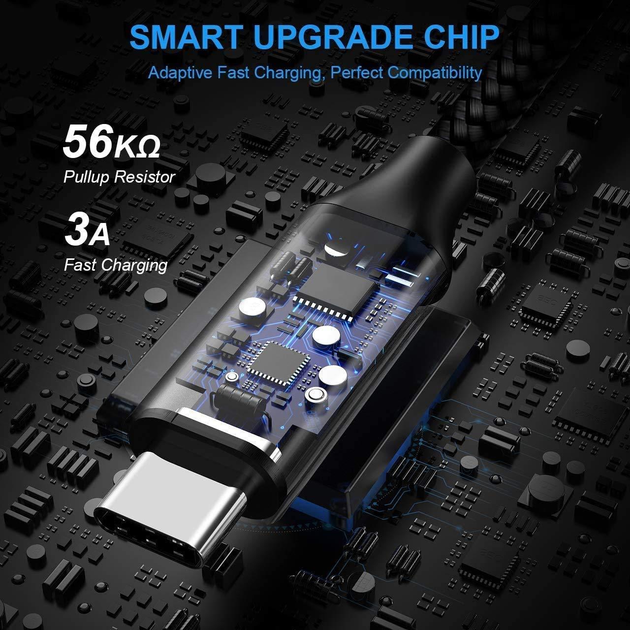 Cable USB A a USB C etguuds 5m Carga Rápida Nylon Trenzado