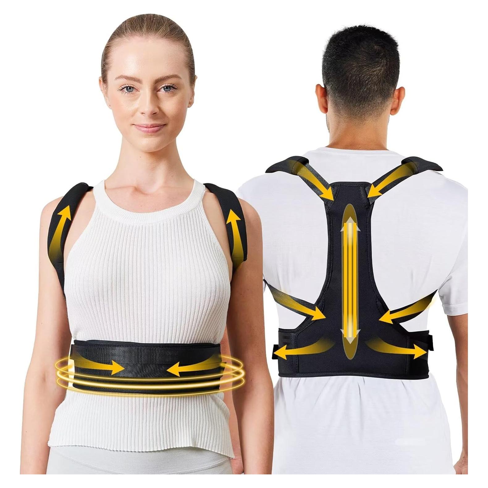 Corrector de Postura HEZKUGU Ajustable para Alivio de Dolor - Grande