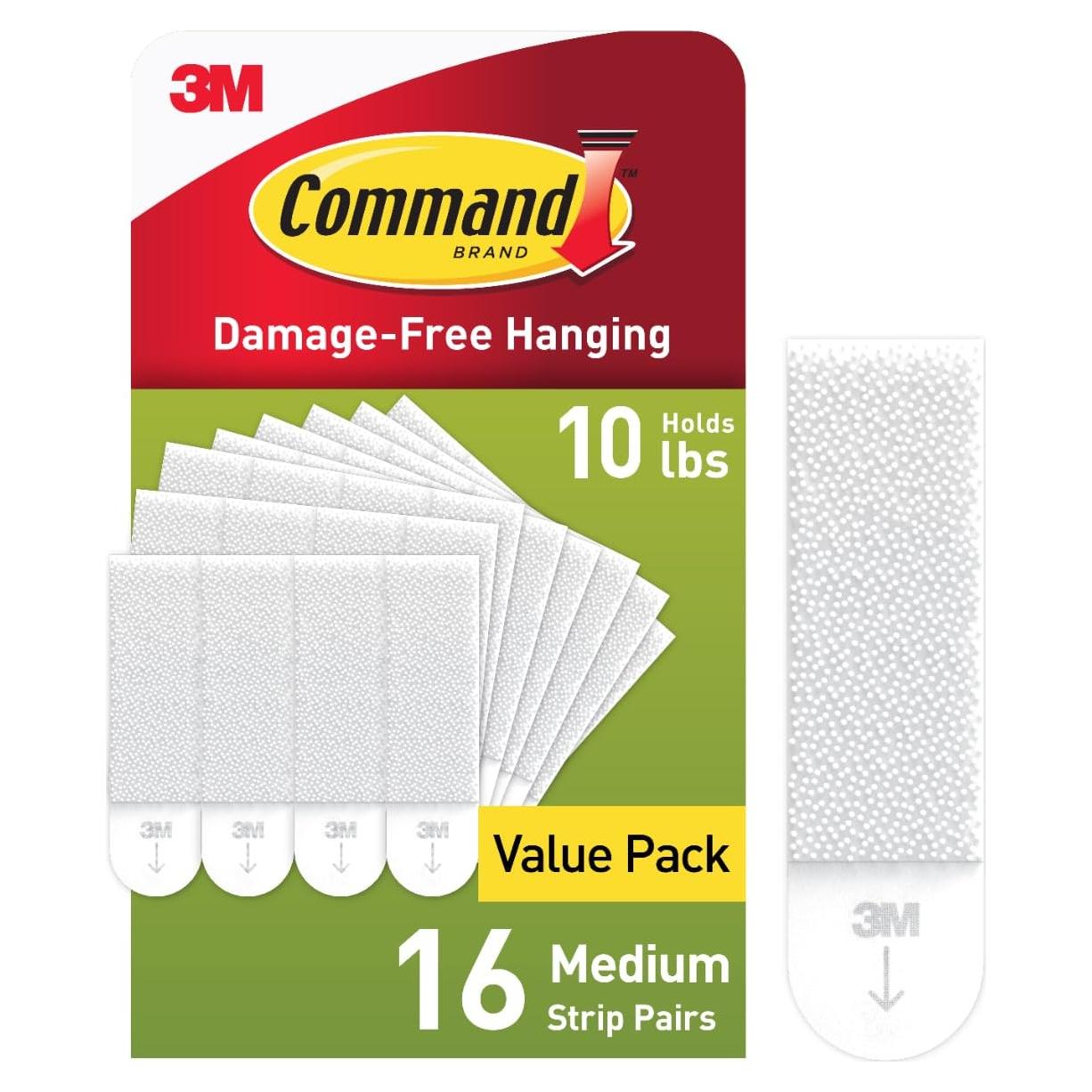 Tiras para Colgar Cuadros Command Medianas 4.5 kg - 16 Pares
