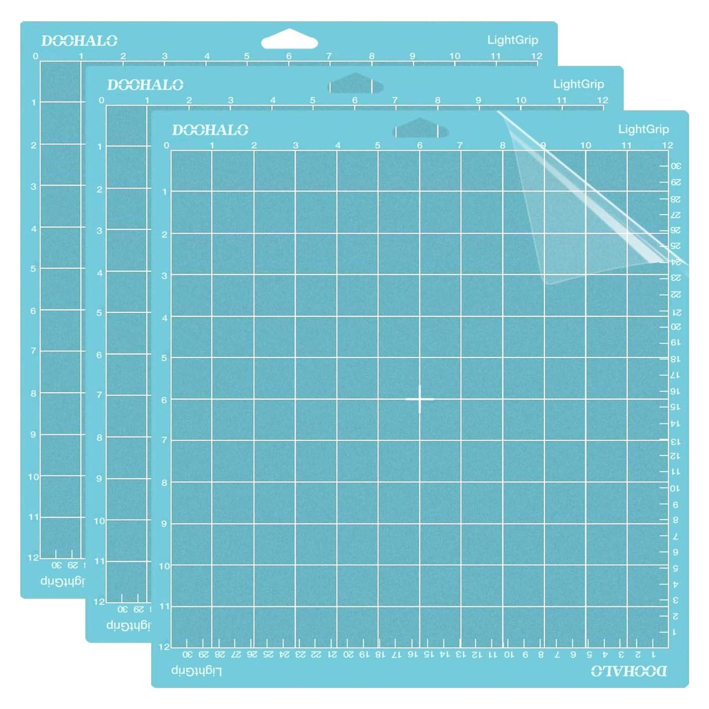 DOOHALO Alfombrillas de Corte 12x12 cm para Silhouette Cameo 4 - 3 Paquete