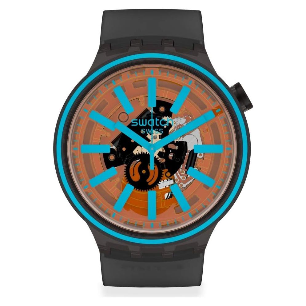 Reloj Swatch BIG BOLD Quartz 47mm Azul Correa Silicona