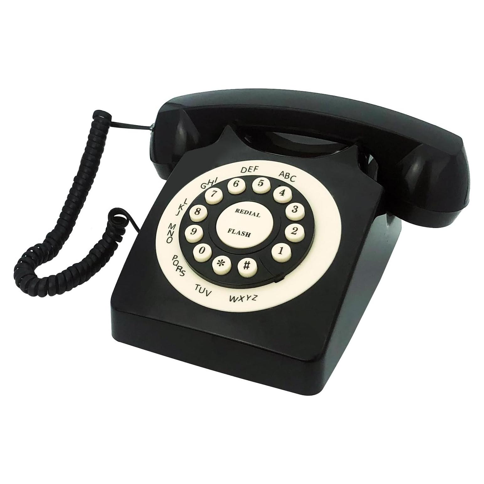 Teléfono de Línea Fija Retro TelPal WX-3123 Negro