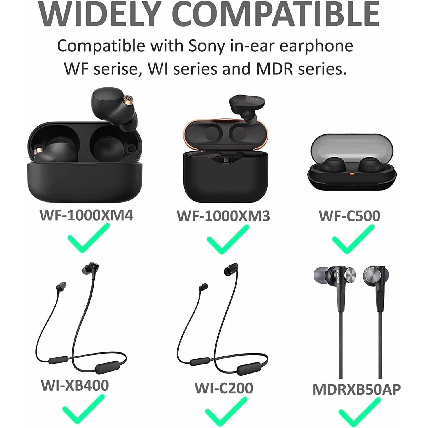 Tapones de Silicona para Auriculares In-Ear BLLQ 36 Pcs S Negro-Azul