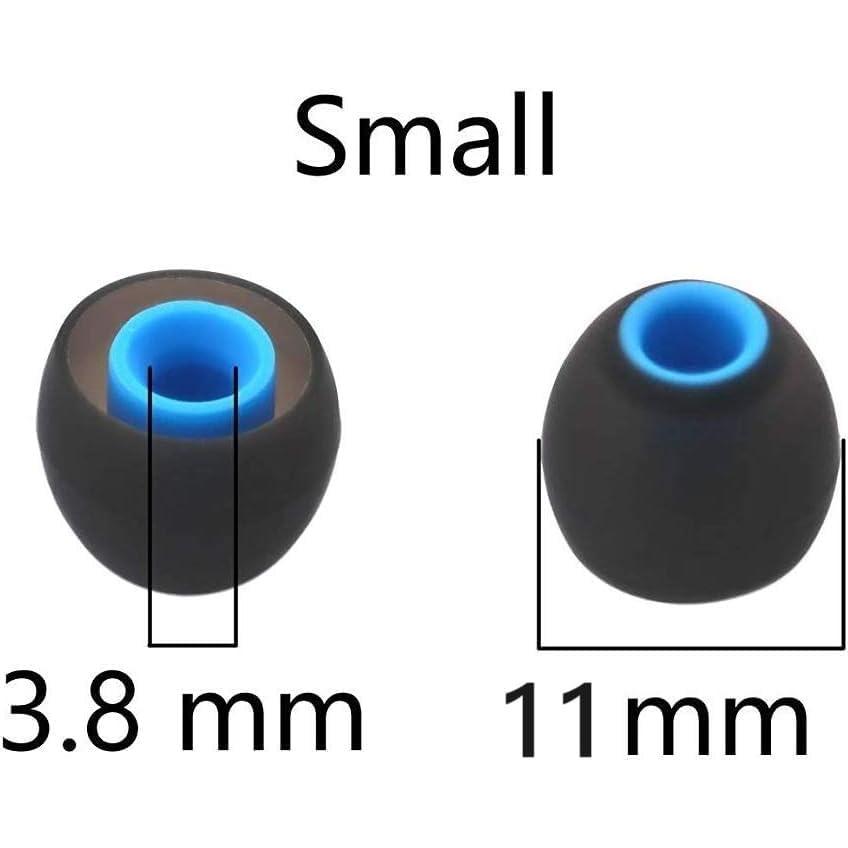 Tapones de Silicona para Auriculares In-Ear BLLQ 36 Pcs S Negro-Azul
