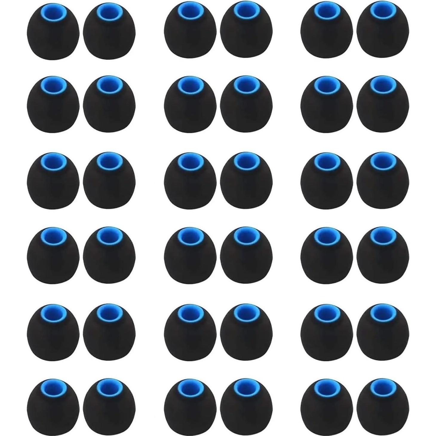Tapones de Silicona para Auriculares In-Ear BLLQ 36 Pcs S Negro-Azul