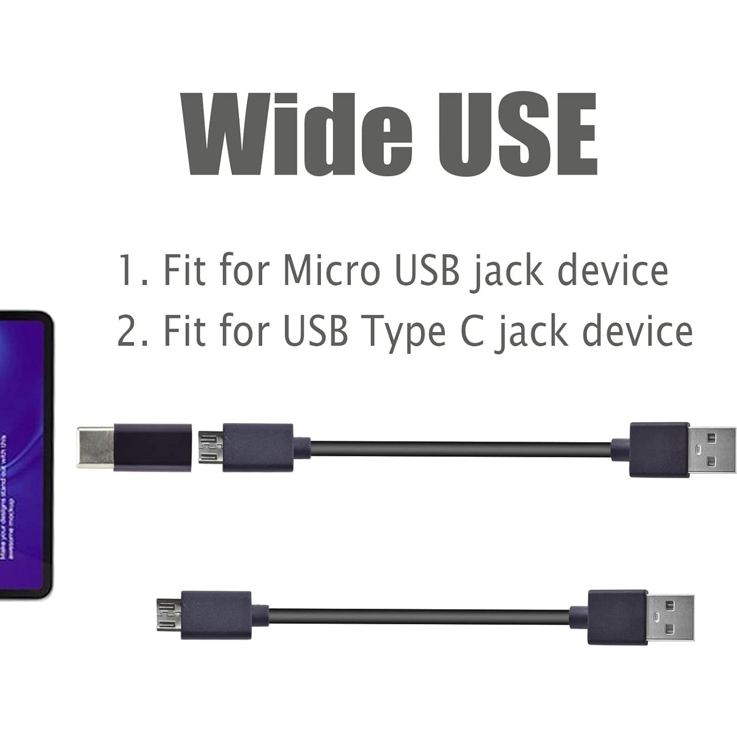 Cable de carga USB a Micro USB 18cm Mekoko para Bose y Beats