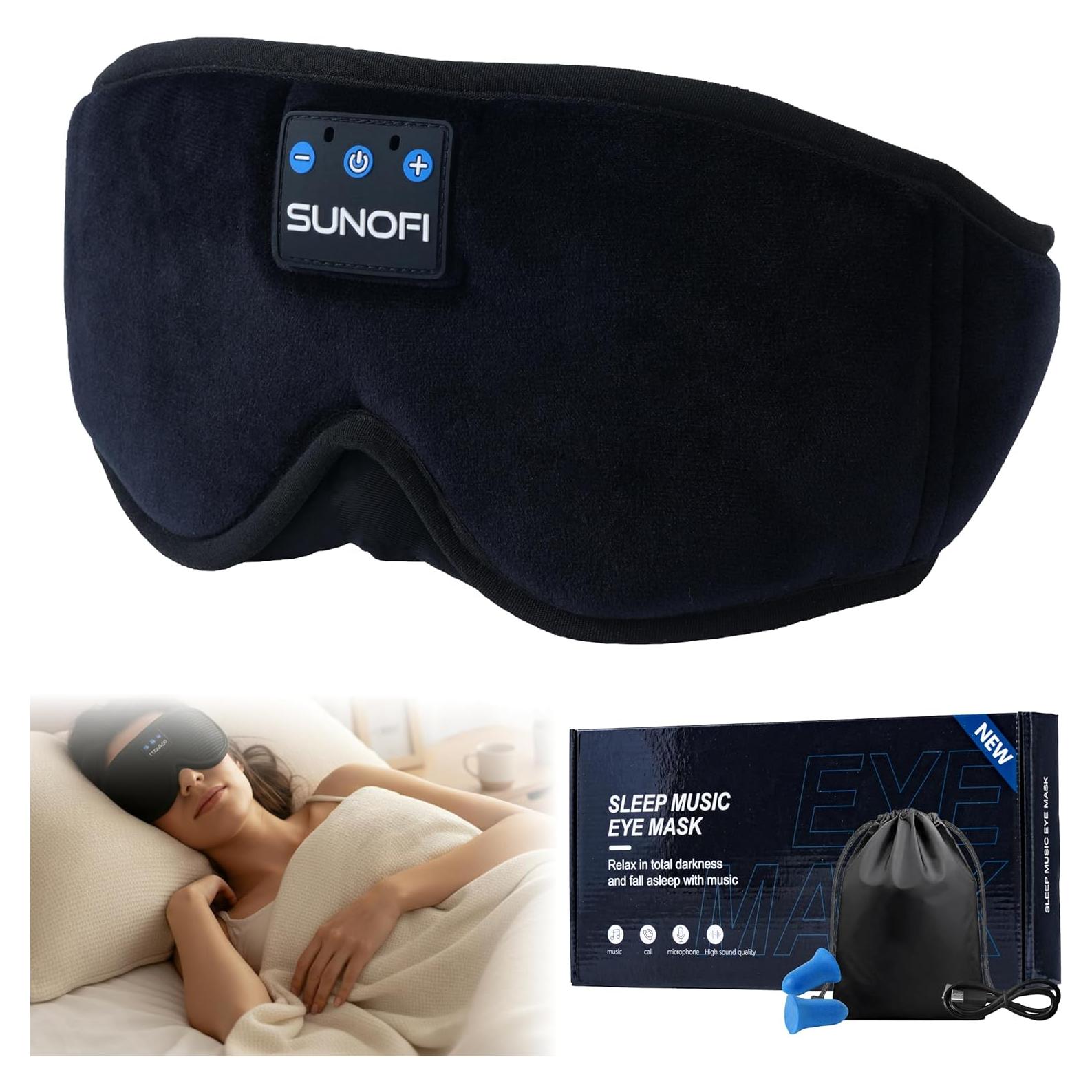 Máscara de Sueño Bluetooth SunoFi 3D con Auriculares HD