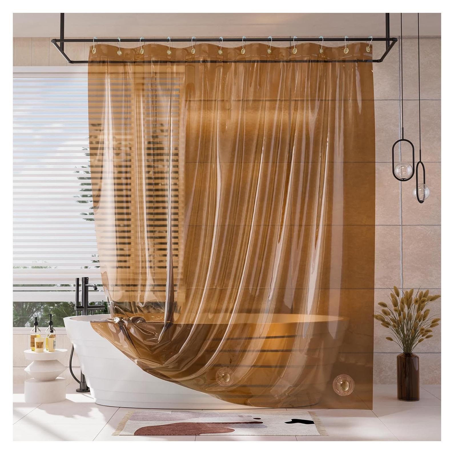 Cortina de Ducha AmazerBath 100% EVA 72x72 cm Caramelo Arcoíris