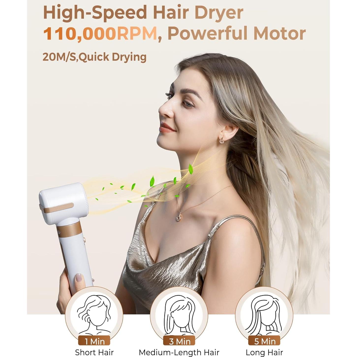 Cepillo Secador de Cabello UKLISS WT-626 7 en 1 110000 RPM