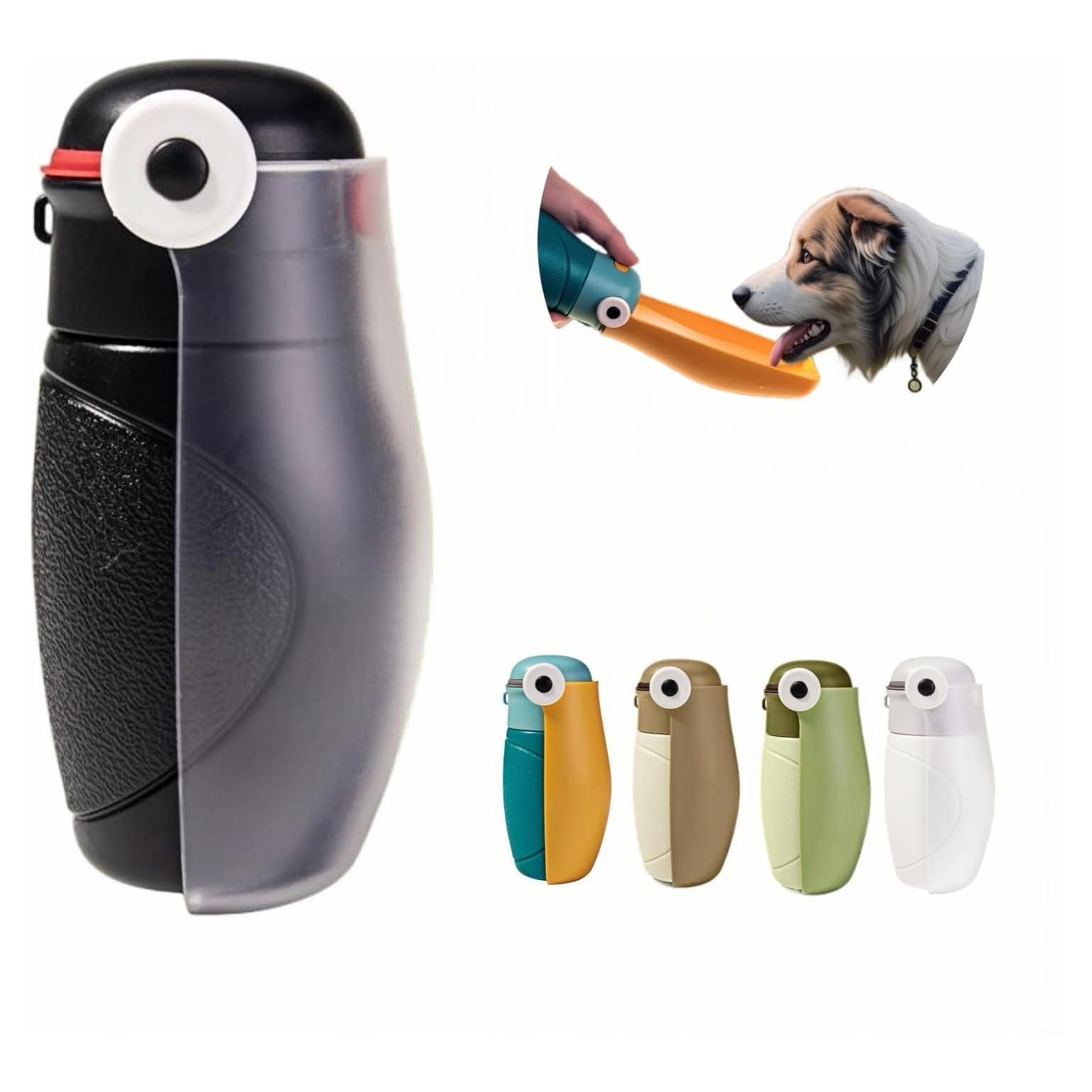 Botella de Agua Plegable para Perros Genérico 16 oz Negra