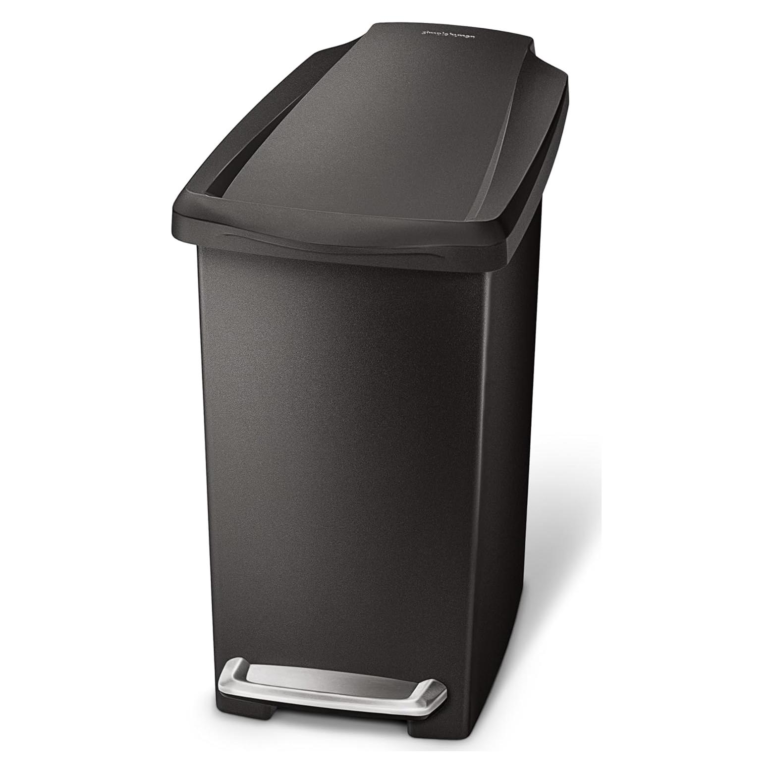 Basurero Compacto 10 Litros simplehuman Negro con Pedal