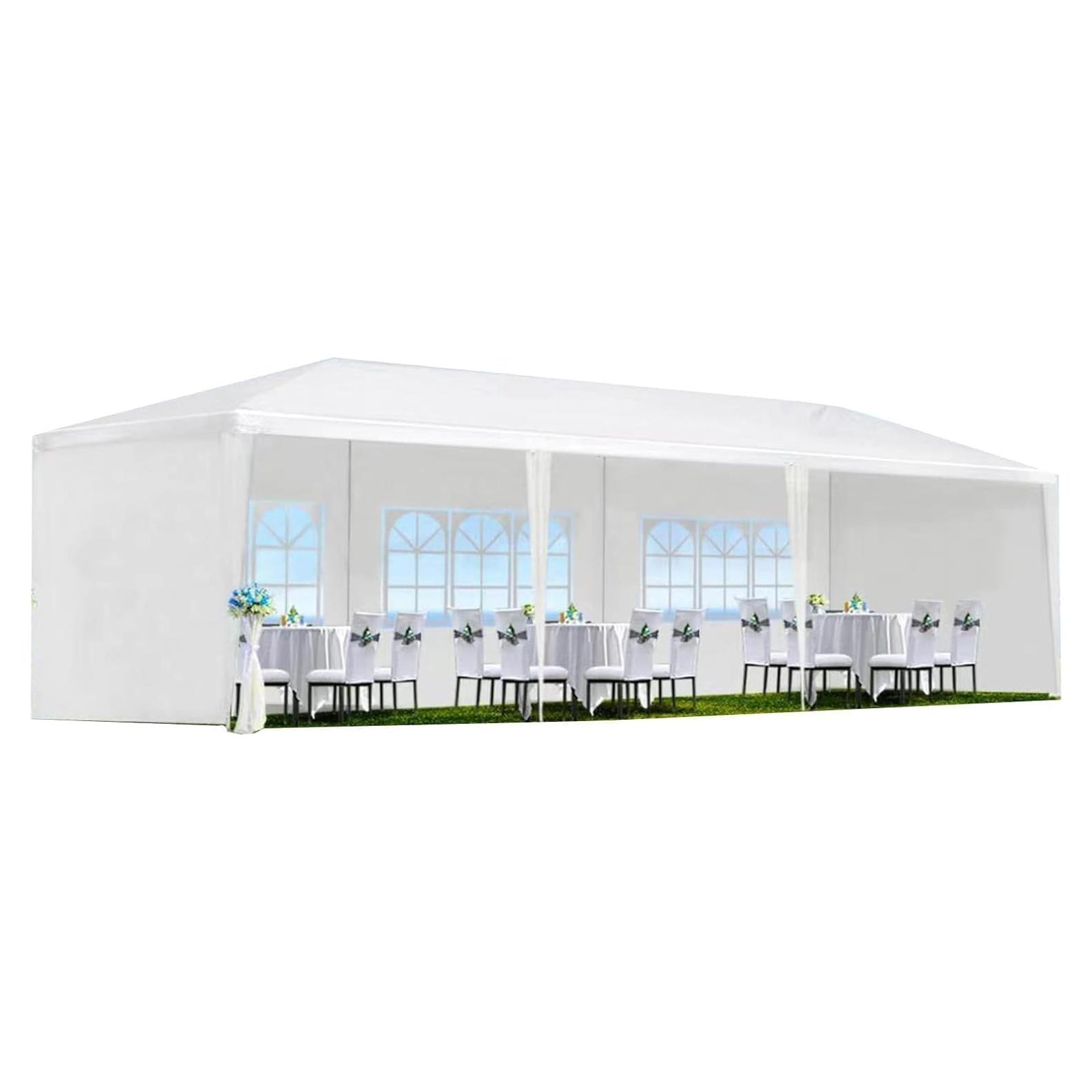 Carpa de Fiesta Exterior Gazebo EliteZ 10x9m con 8 Paredes Removibles