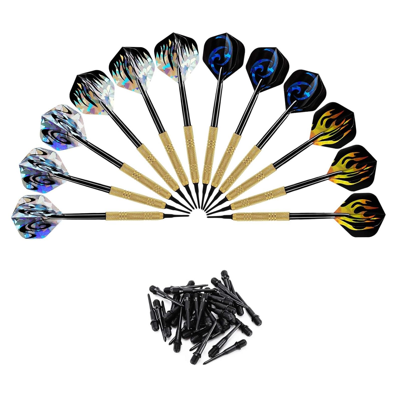 Juego de Dardos Punta Suave Accmor 12 Pcs con 36 Puntas Repuesto