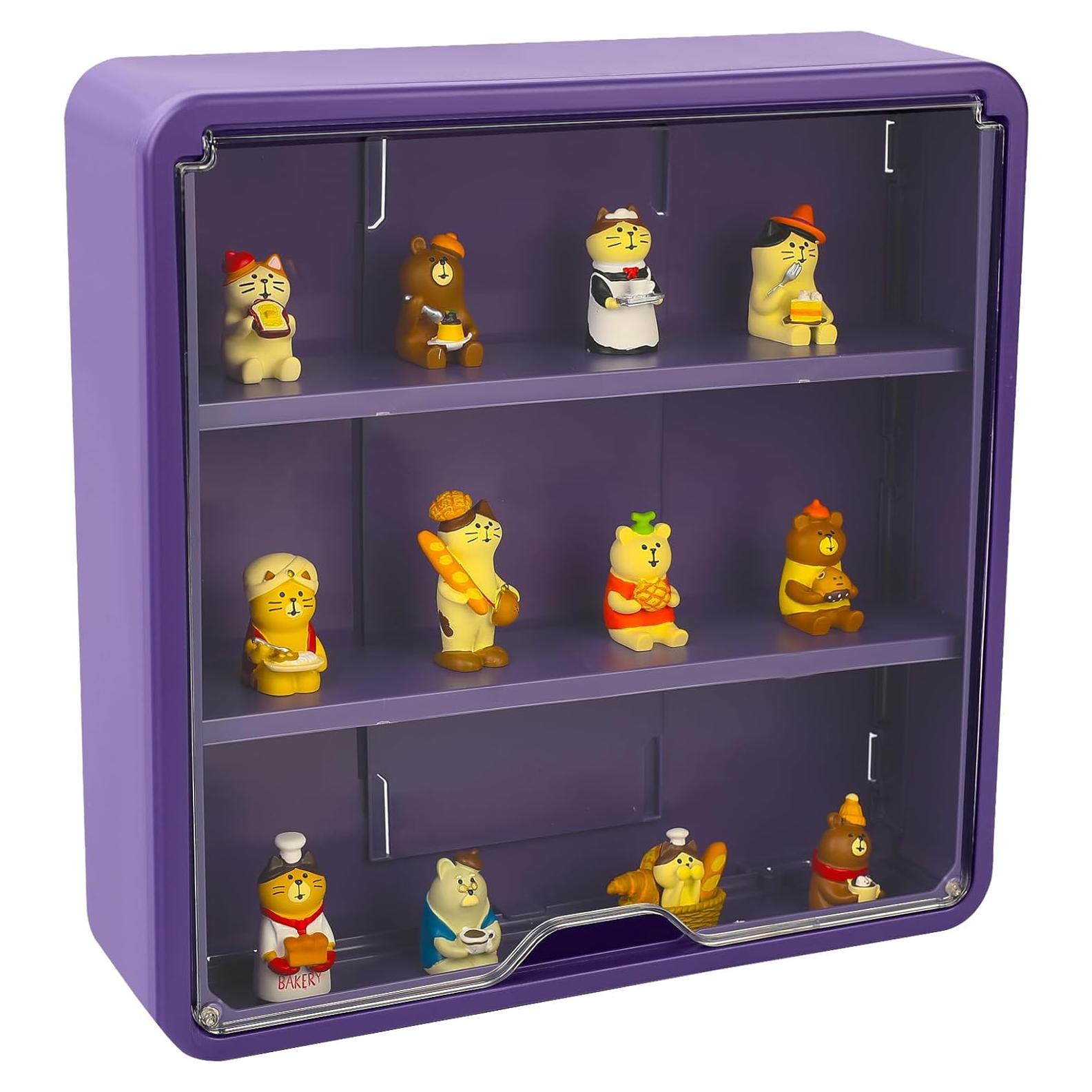 Caja de Exhibición Acrílica SnyBaooie 30x30 cm Púrpura