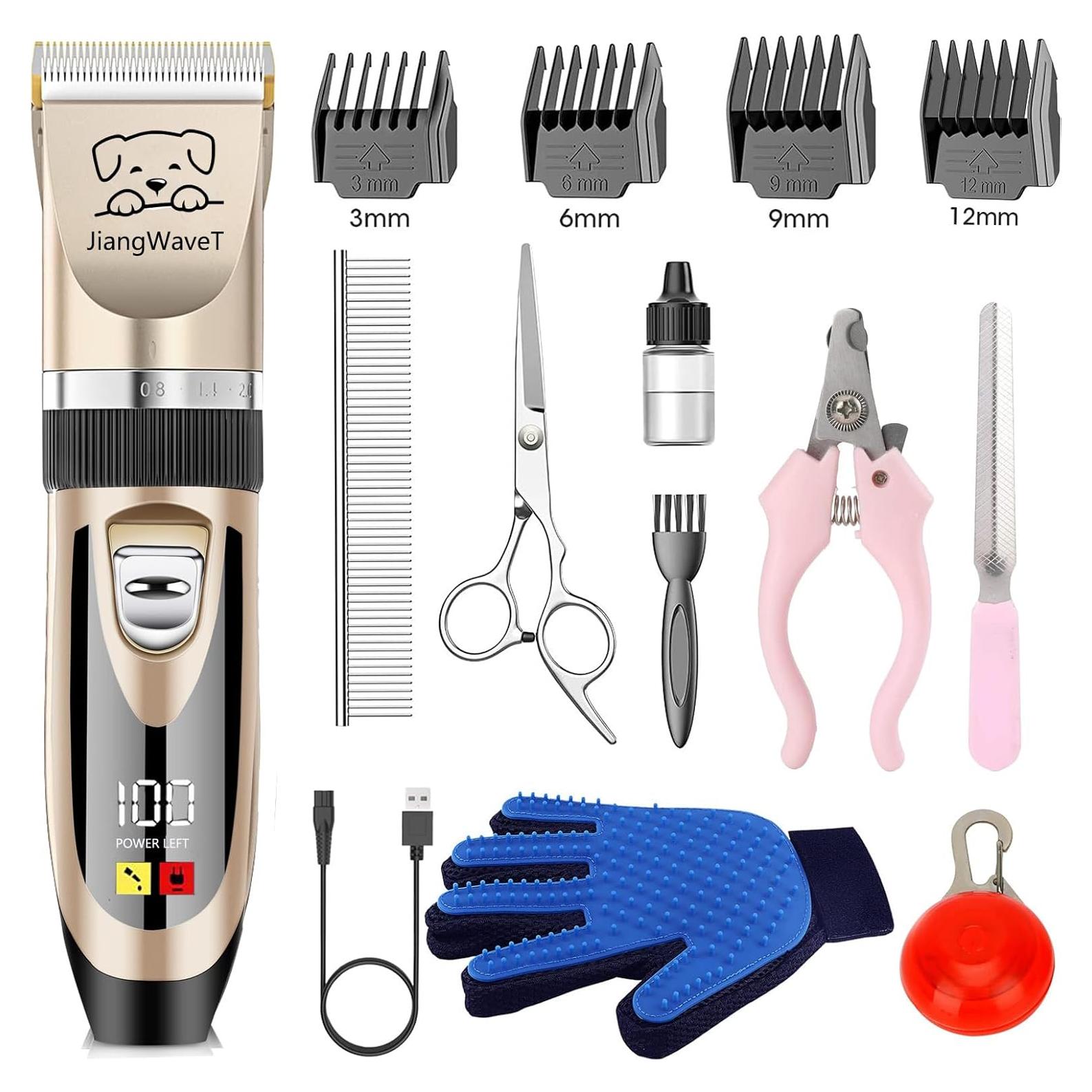 Recortadora de Pelo Inalámbrica JiangWaveT para Perros y Gatos