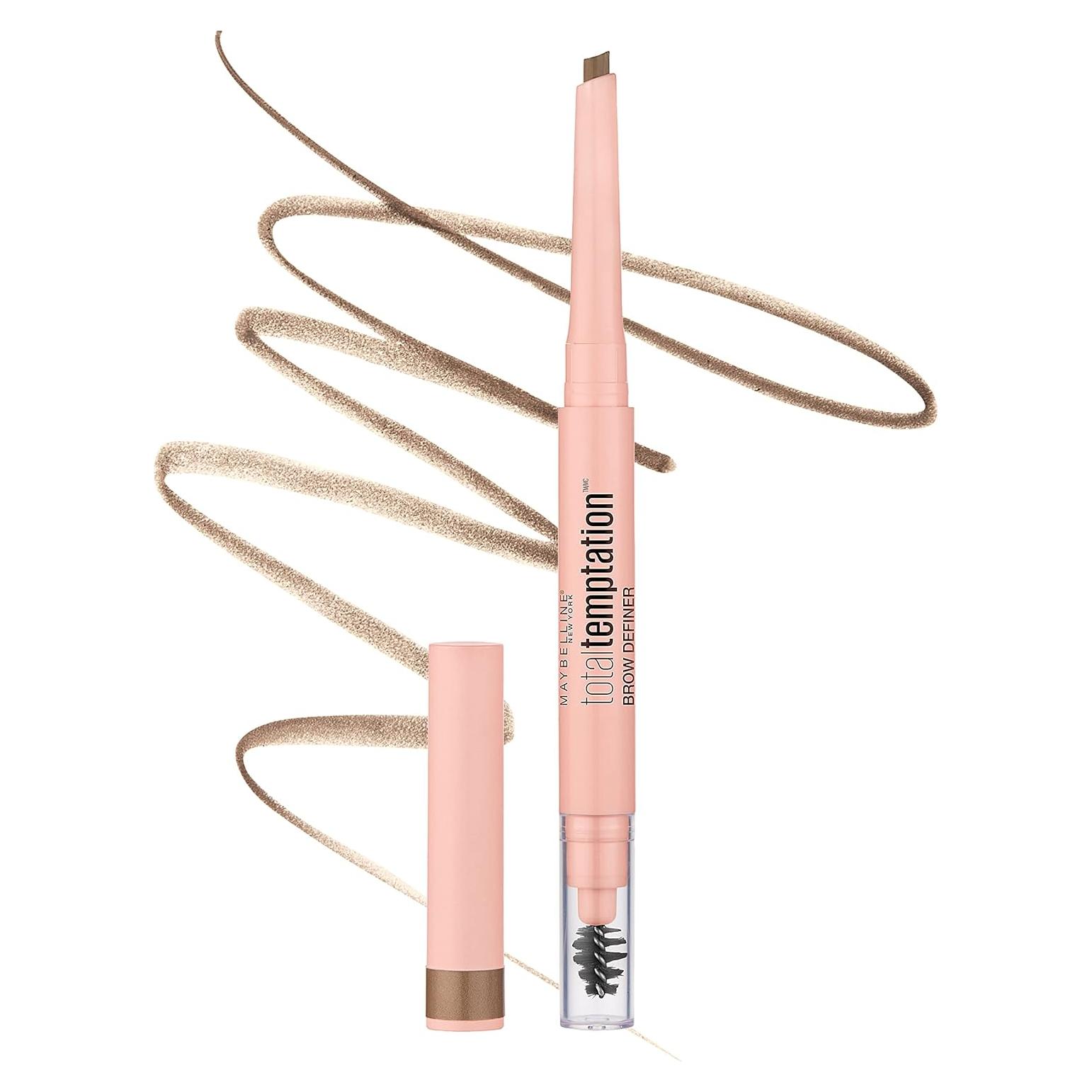 Lápiz Definidor de Cejas Maybelline Total Temptation Rubio 1 Unidad