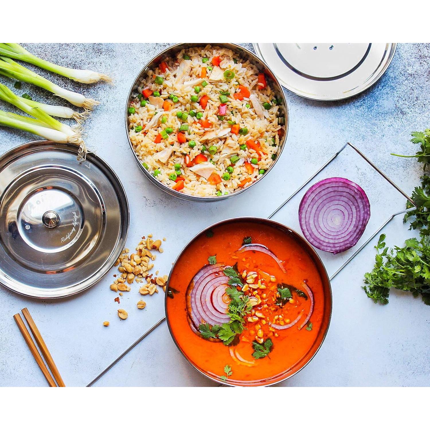 Inserto de Vapor Ecozoi 2 Niveles Acero Inoxidable 3-5 Qt